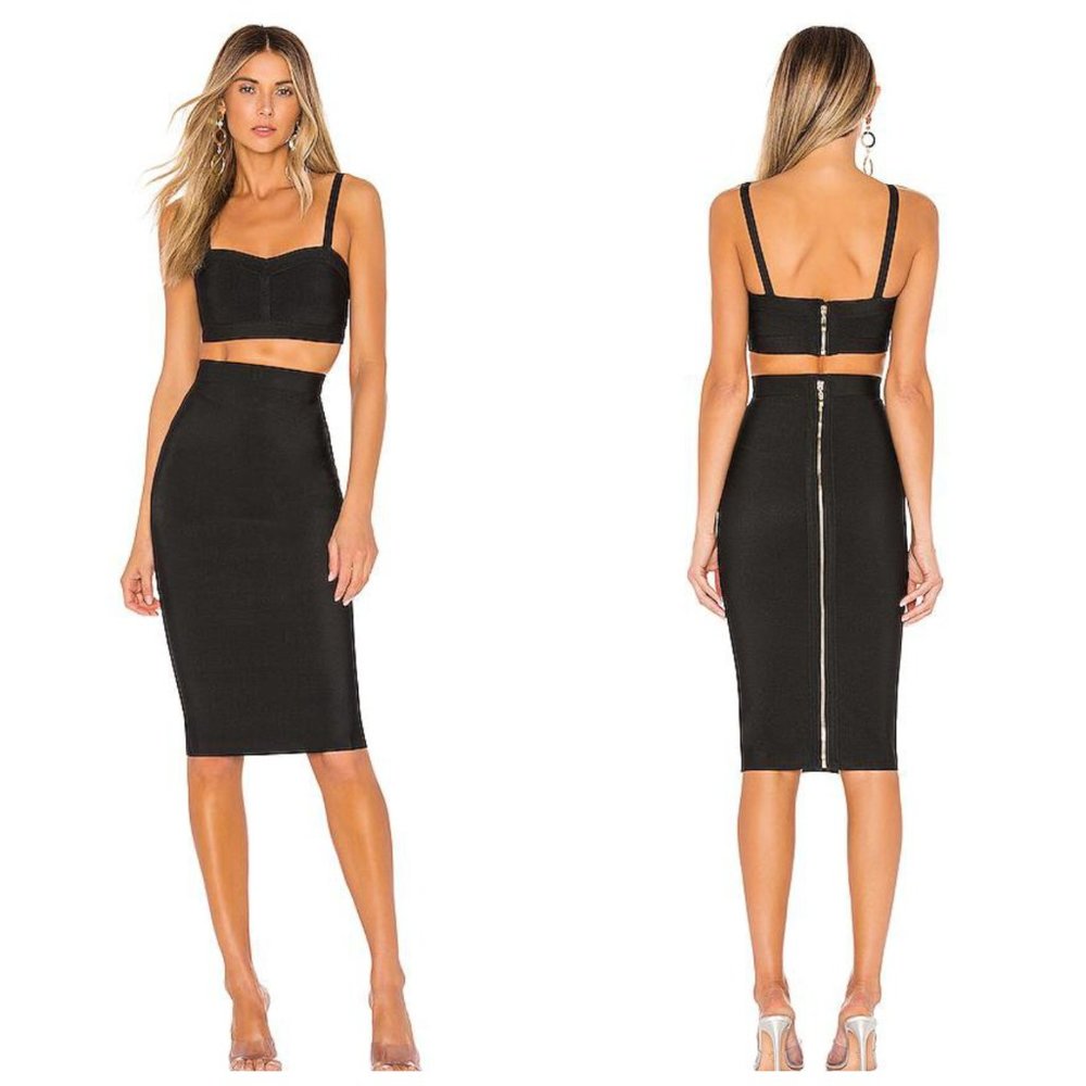 Superdown Emilia 2 Pc. Skirt Set, Size X-Small, Black